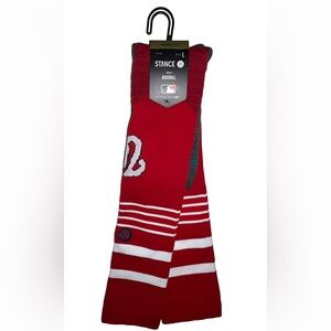 Stance MLB Diamond Pro Nationals OTC Socks 1 Pair Men's 9-13 Baseball Washington